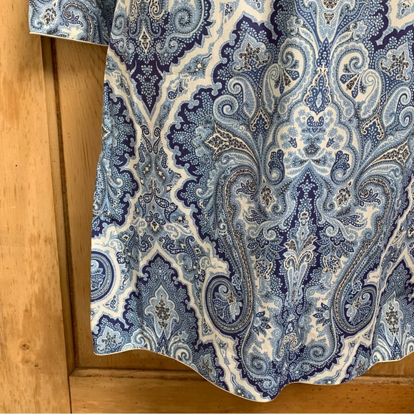 Zara woman blue paisley kaftan dress size small NEW - Picture 12 of 13